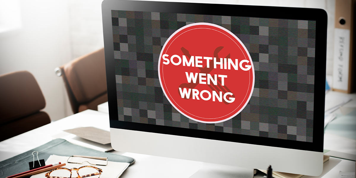 error something went wrong construction concept